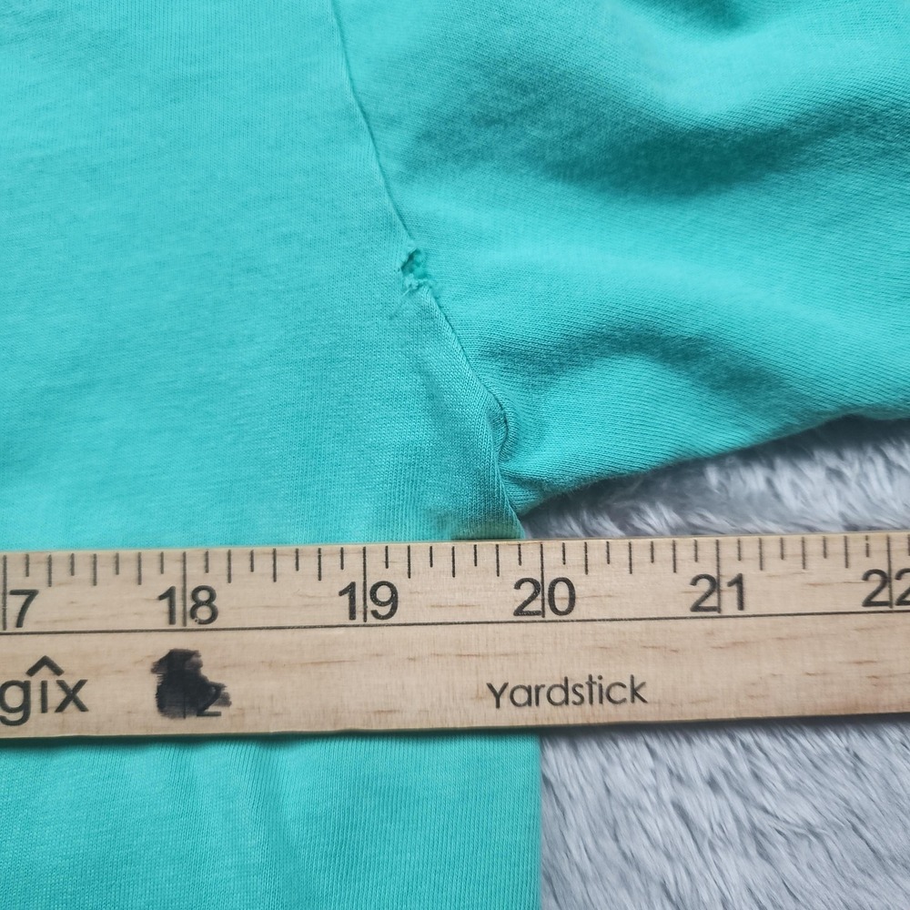 Patagonia Trout Fitz Roy Polo Shirt Mens Medium Green Organic Cotton Summer - Picture 7 of 10